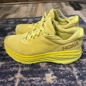 Hoka Bondi suede “celery” mens size 9.5.